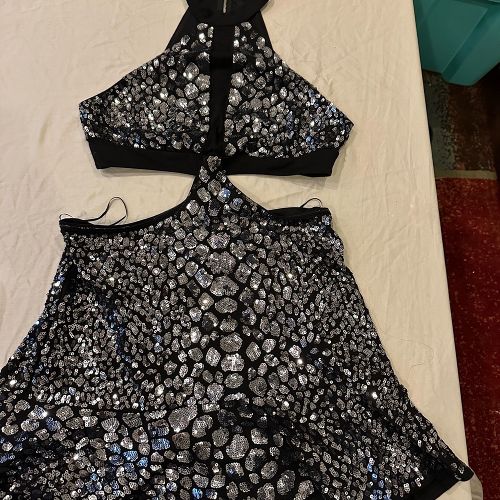 Jeweled mini dress